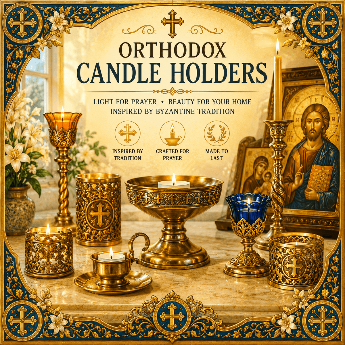 Orthodox Candle Holders - Mercy Fold