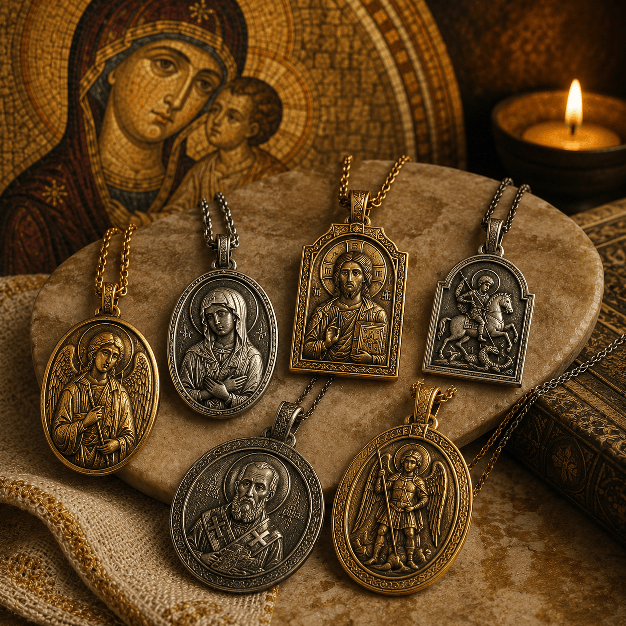Orthodox Saint Pendants - Mercy Fold