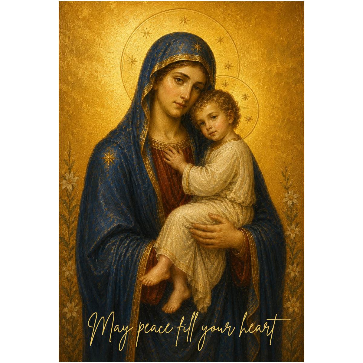 Virgin Mary and Child Greeting Card