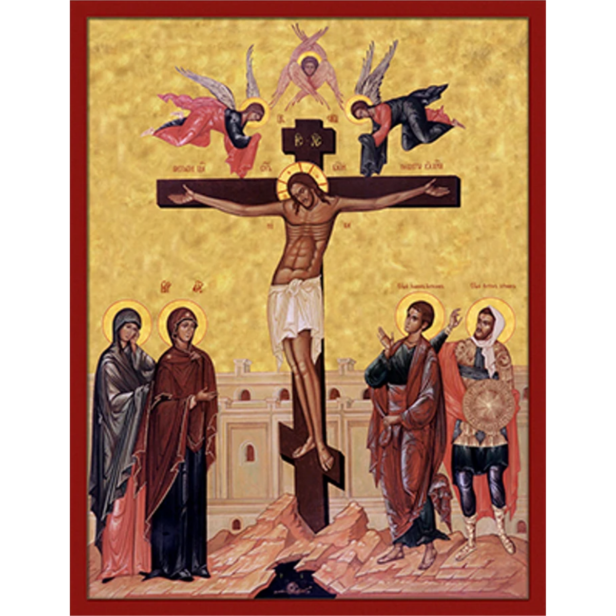 Crucifixion of Christ Mounted Jordanville Icon