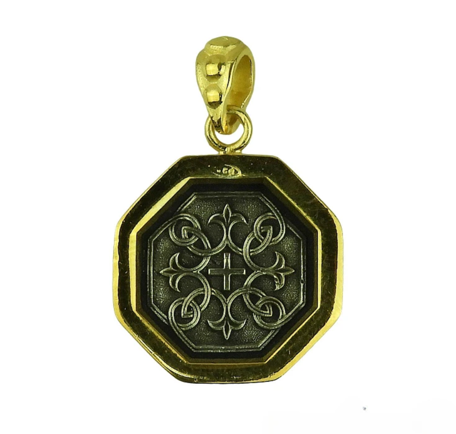 Saint George Horseback Silver Pendant Secondary image