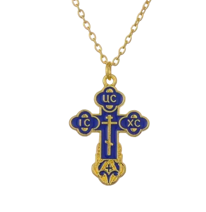 Orthodox Cross & Necklace (Multiple Colors) Main image