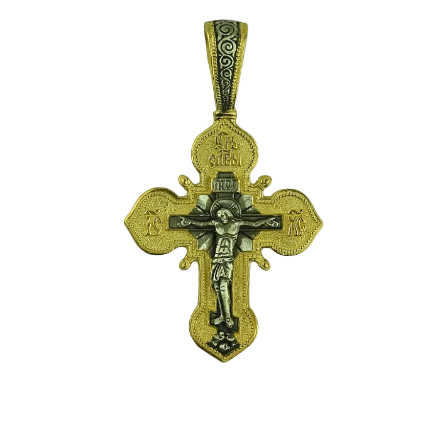 Silver Cross with Jesus and Theotokos of Kazan