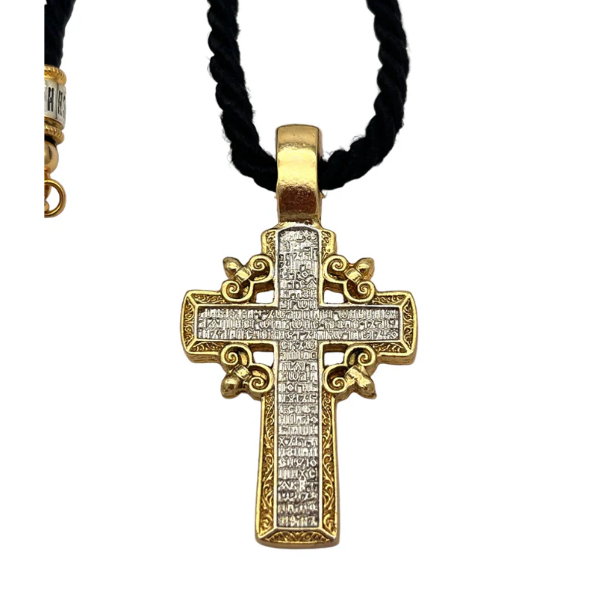 Pendant Cross 08 (on Wrapped Cord) Secondary image
