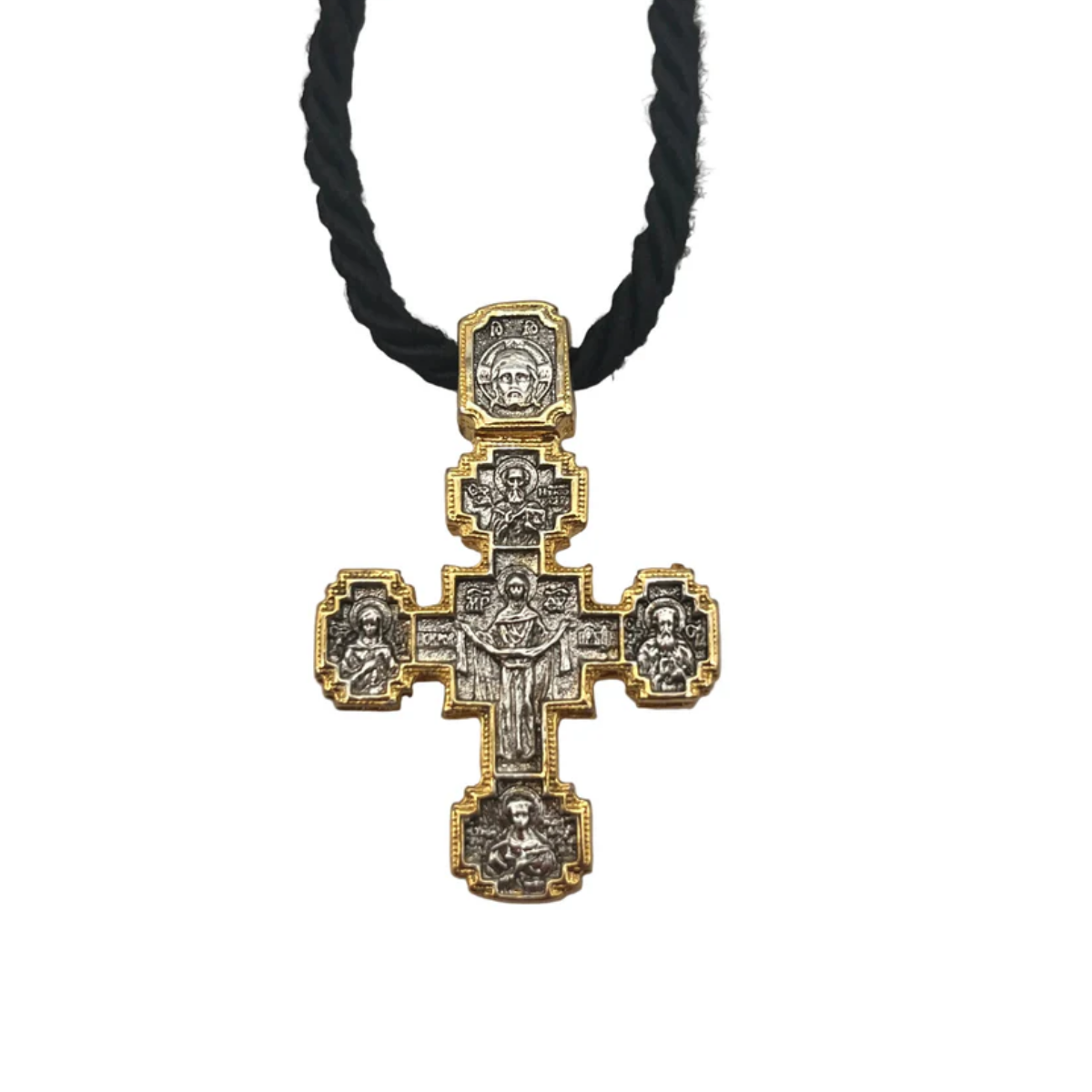 Pendant Cross 09 (on Wrapped Cord) Secondary image