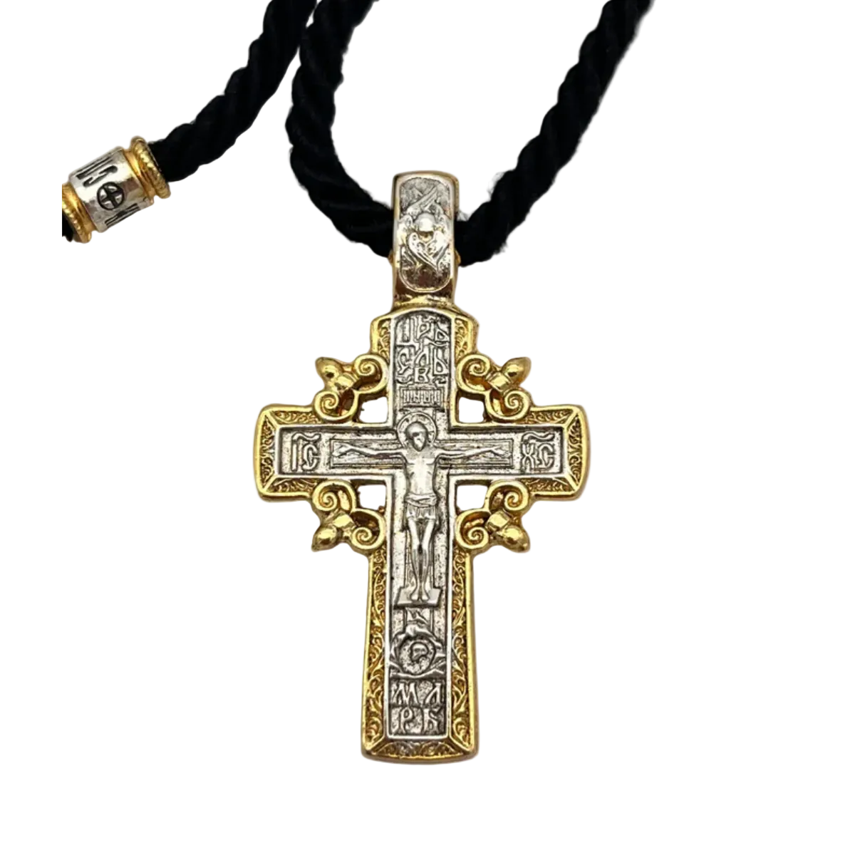 Pendant Cross 08 (on Wrapped Cord) Main image