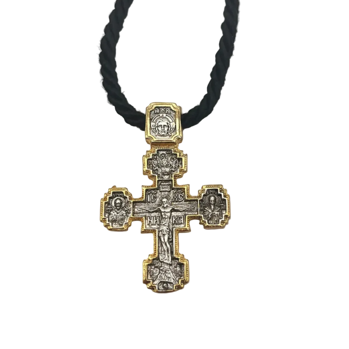 Pendant Cross 09 (on Wrapped Cord) Main image