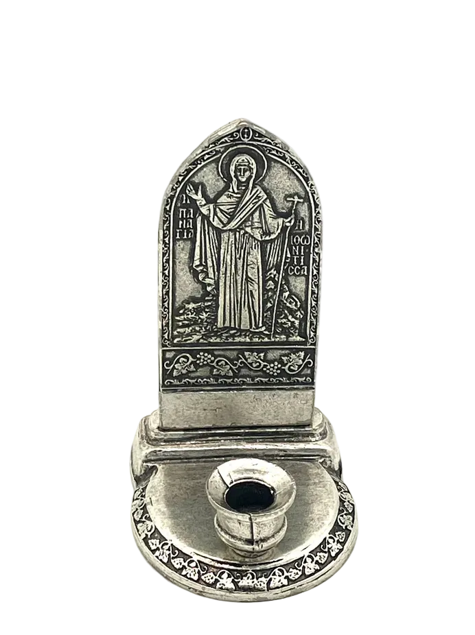Candle Holder with Icon of Theotokos