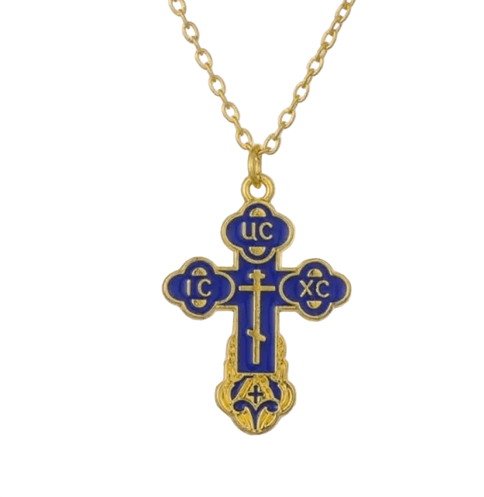 Orthodox Cross & Necklace (Multiple Colors) - Mercy Fold