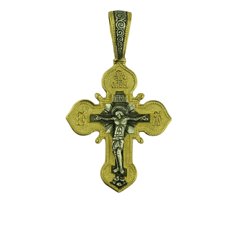 Silver Cross with Jesus and Theotokos of Kazan - Mercy Fold Main image