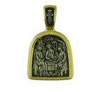Silver Pendant Holy Trinity - Hospitality of Abraham - Mercy Fold