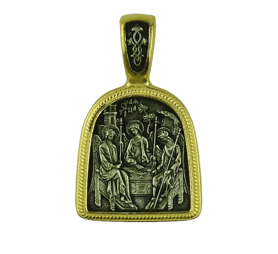 Silver Pendant Holy Trinity - Hospitality of Abraham - Mercy Fold