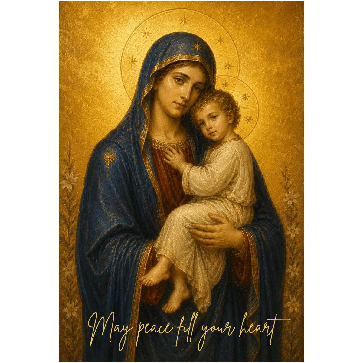 Virgin Mary and Child Greeting Card - Mercy Fold Main image