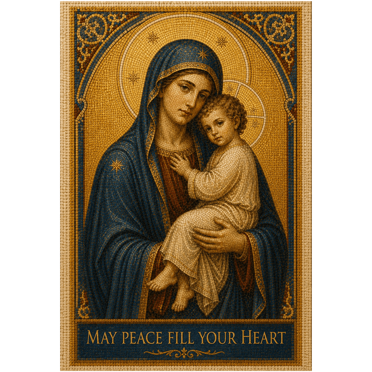 Virgin Mary and Child Greeting Card - Mercy Fold Main image